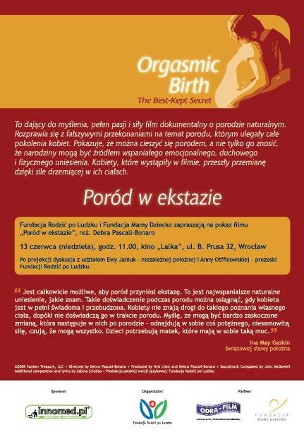 „Poród w ekstazie” – projekcja filmu we Wrocławiu
Poród w ekstazie